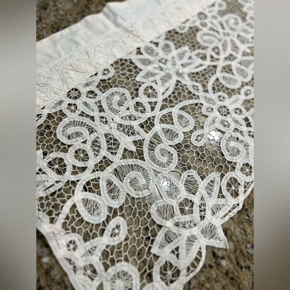 Vintage Battenburg Lace Window Valance. #Cottage Core. - Picture 2 of 4